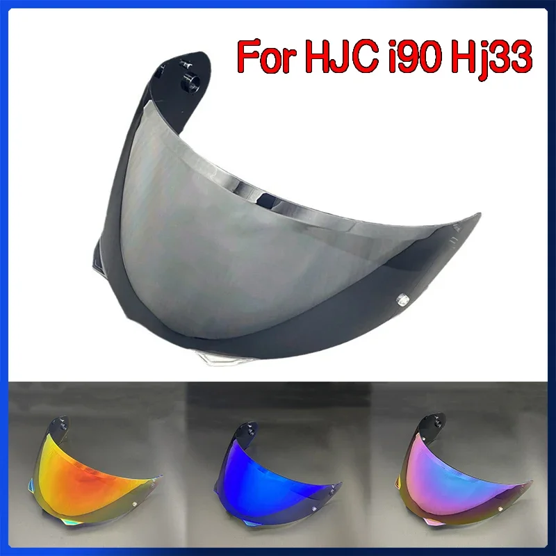 Hj-33 Lente Visiera Casco Moto Per Hjc Hj-33 I90 Sostituire Anti-Uv Antigraffio Antipolvere Scudo Antivento Accessori Moto