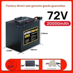 Ebike Lithium Battery pack 60V 72V 20Ah 30Ah 40Ah 50Ah Li ion Battery for 1000W 2000W 3000W Motor Electric Bicycle Bike Scooter