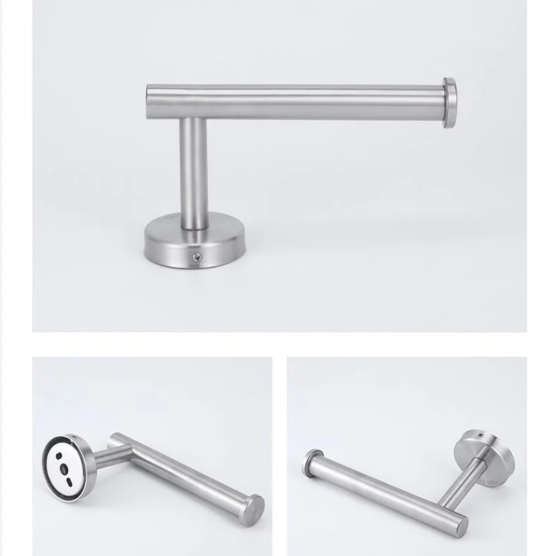 Paper Towel Holder Toilet Paper Holder Toilet Paper Rack Toilet Roll Holder Paper Towel Rack Tissue Holder Self-Adhesive Stainless Steel Toilet Roll Paper Towel Toilet Wall Mount Holder Organizers Punch-Free Rack Tissue Accessories M20
