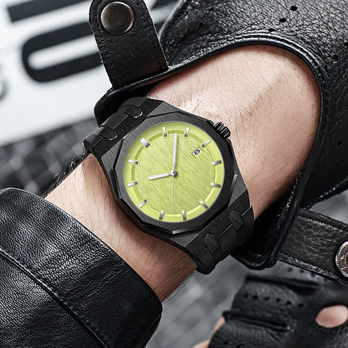 New Arrival Luxury Men Quartz Watches PINTIME Top Brand Stainless Steel Business Sleek Male Auto Date Wristwatches Popular Item