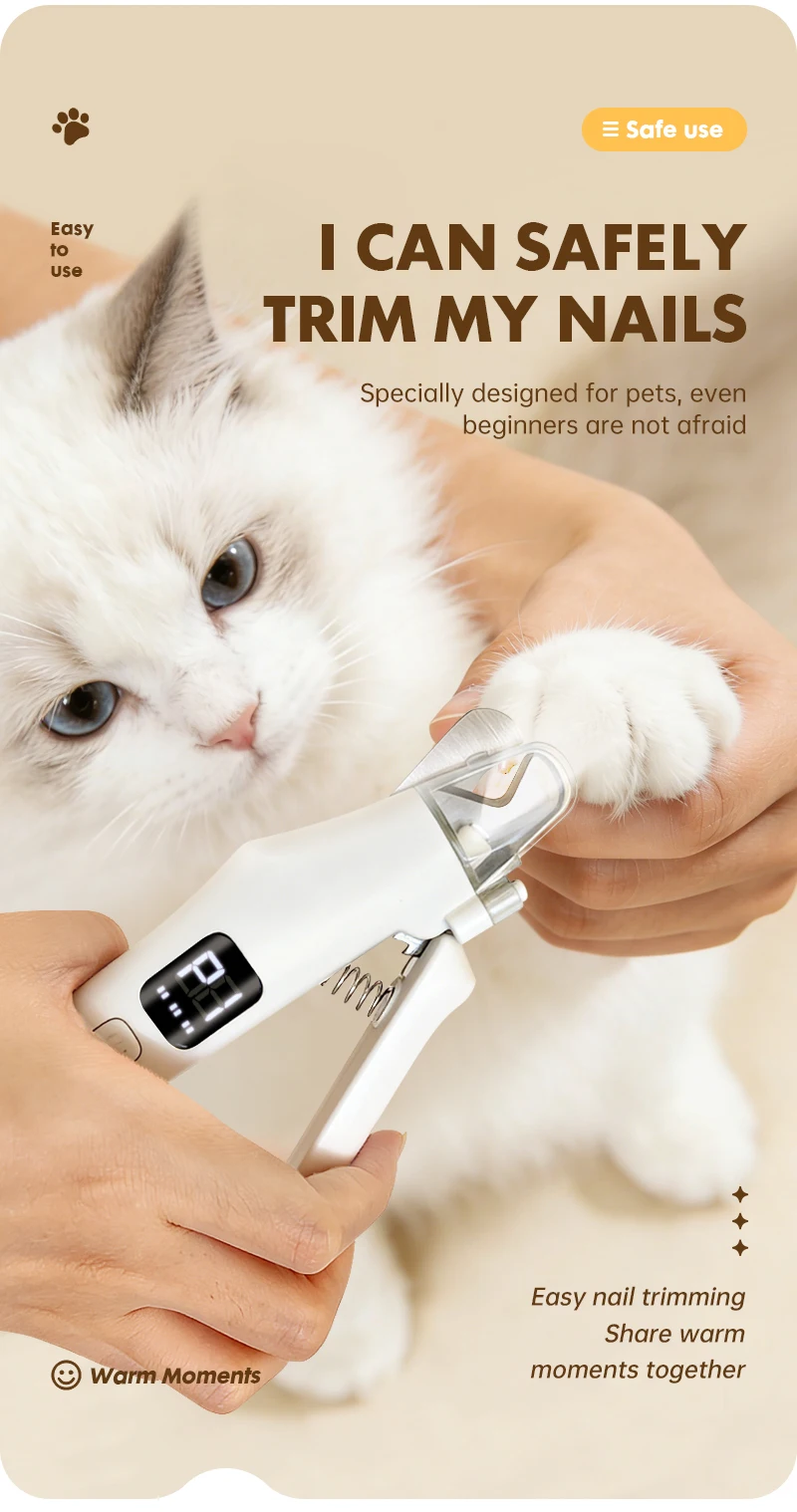 Hunde Krallenschere Mit Led Licht Und Digitalem Display_voghion.com