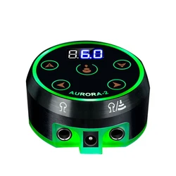 2022 New Professional Mini AURORA 2 Digital LCD Mini Tattoo Power Supply With Power Adaptor for Coil&Rotary Tattoo Machines Pen