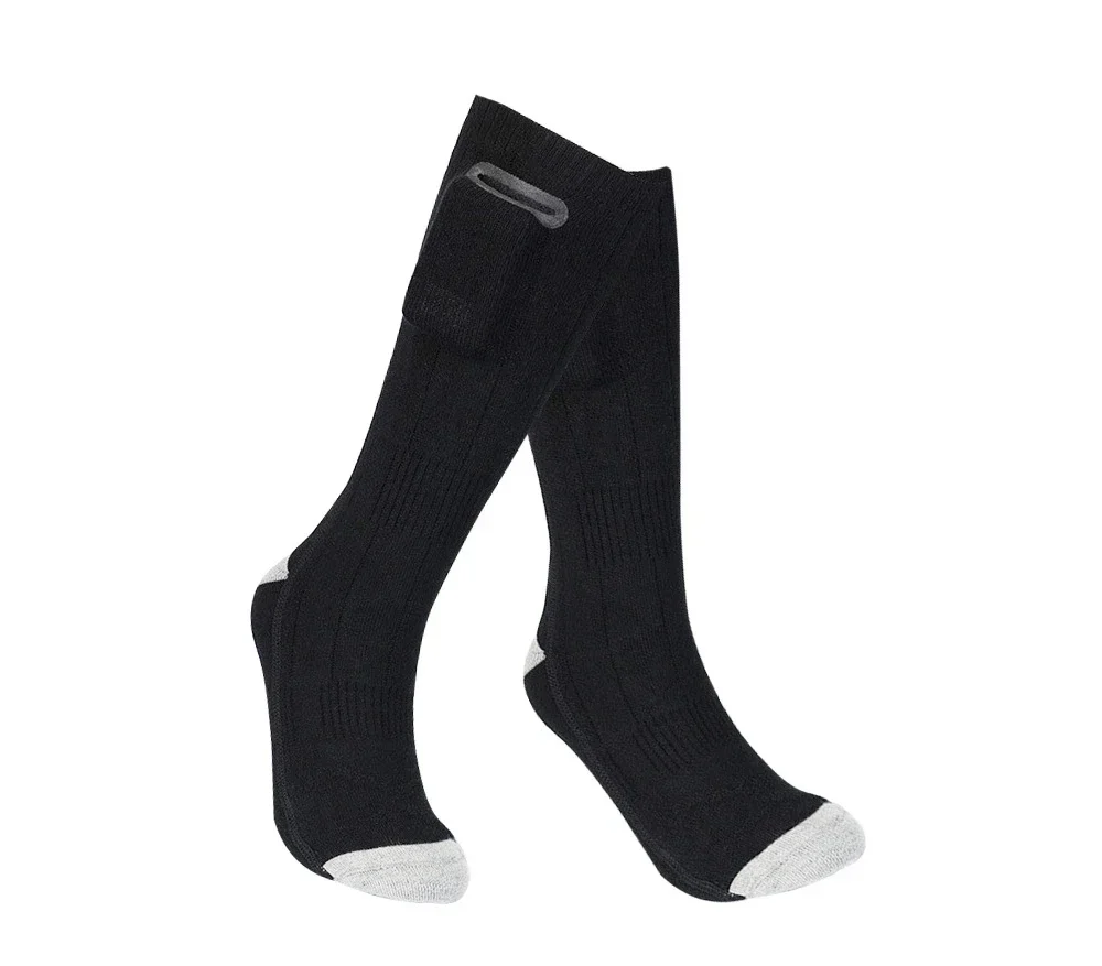 Warm electric heating socks Outdoor riding heat comfortable ski sports warm cotton socks charging electric gift