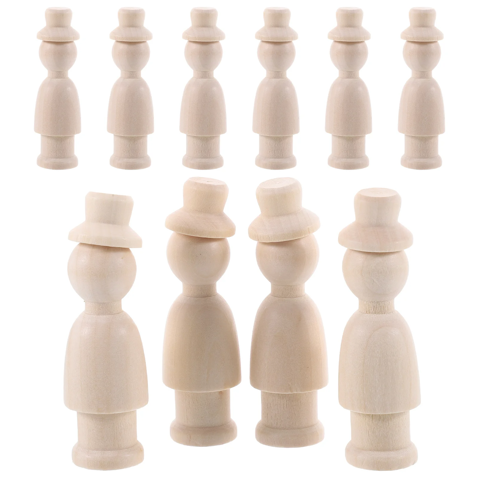 

Wooden Peg Dolls Unfinished Wooden People Diy Painting Plain Wooden Figures Craft Art Projects Decoration Graffiti Toy Kids Girl