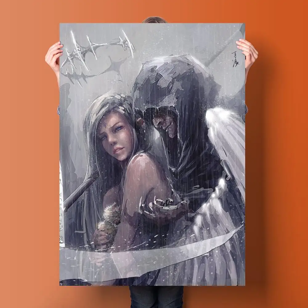 Anjos da morte cartaz anime pintura em tela estilo moderno imagem da parede  para sala de estar decoração casa - AliExpress