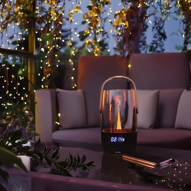 USB LED Flame Aroma Diffuser Night Light with Auto Shut-off, 200ML Essential Oil Humidifier for Home & Office Air Freshening