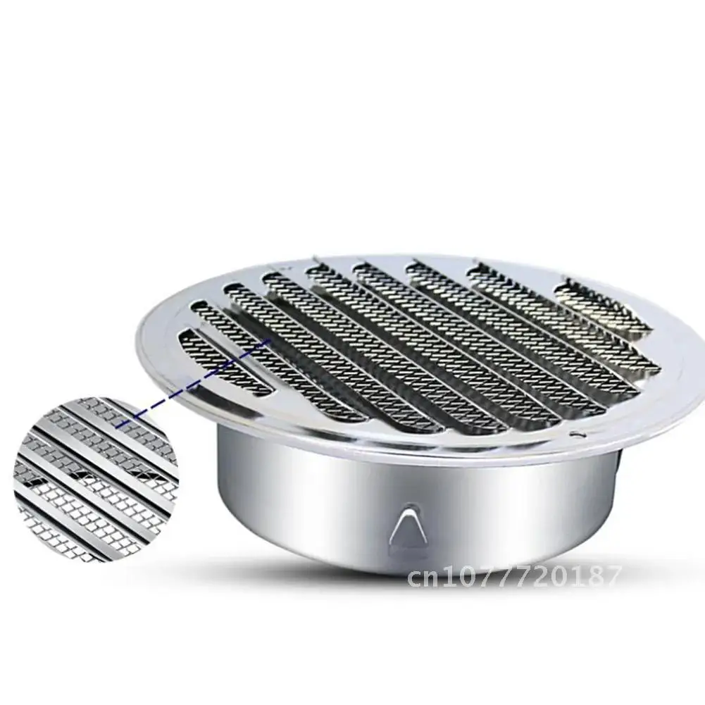 

Stainless Steel Round Louver Air Vent 150mm Air Outlet Ange Hood Wall Grille Ducting Ventilation Grilles Round Bathroom Vent