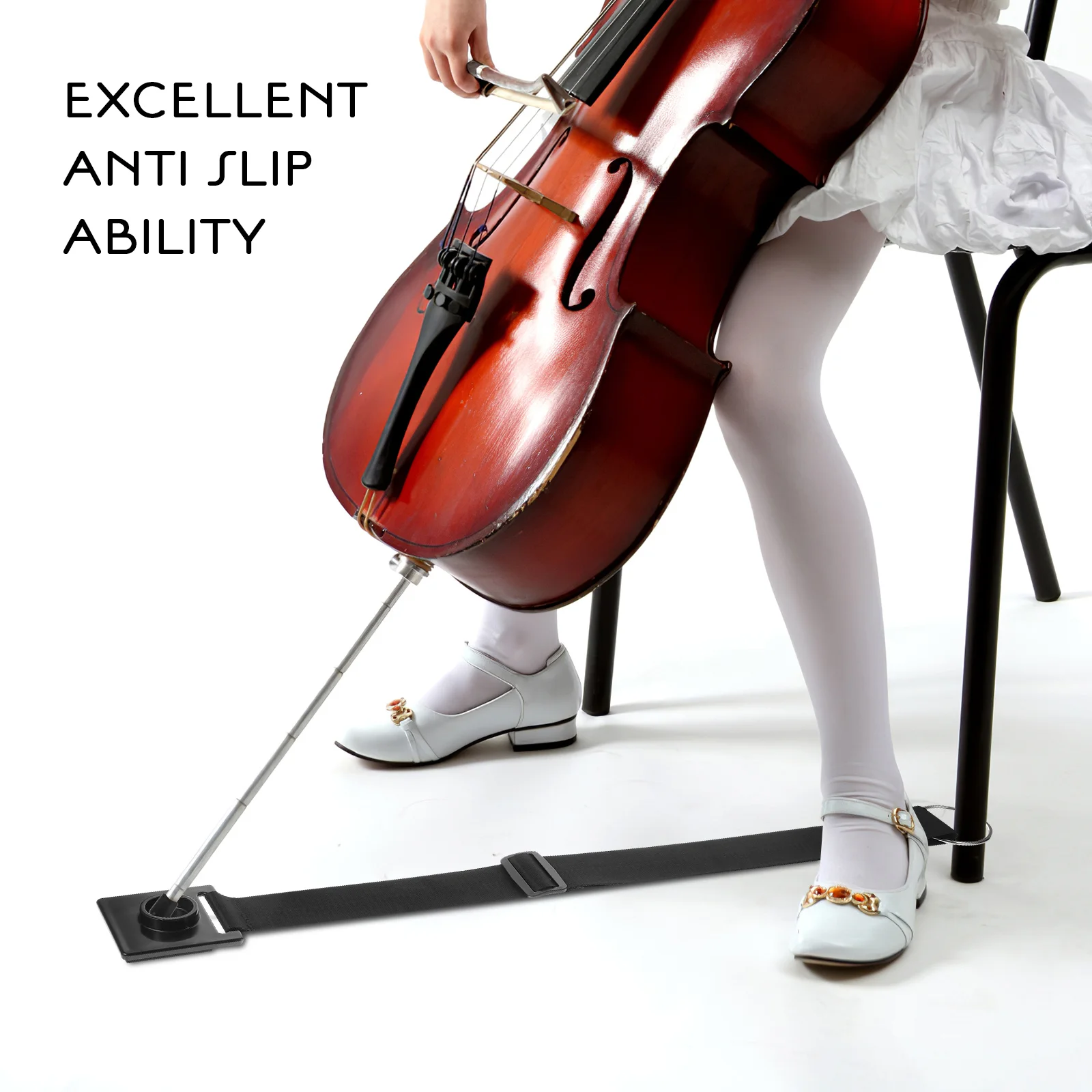 Thick Sponge Anti Slip Cello Spike Floor Protector Anchor Rest End Pin Stopper Metal Bass Musical Instruments Parts Accessories