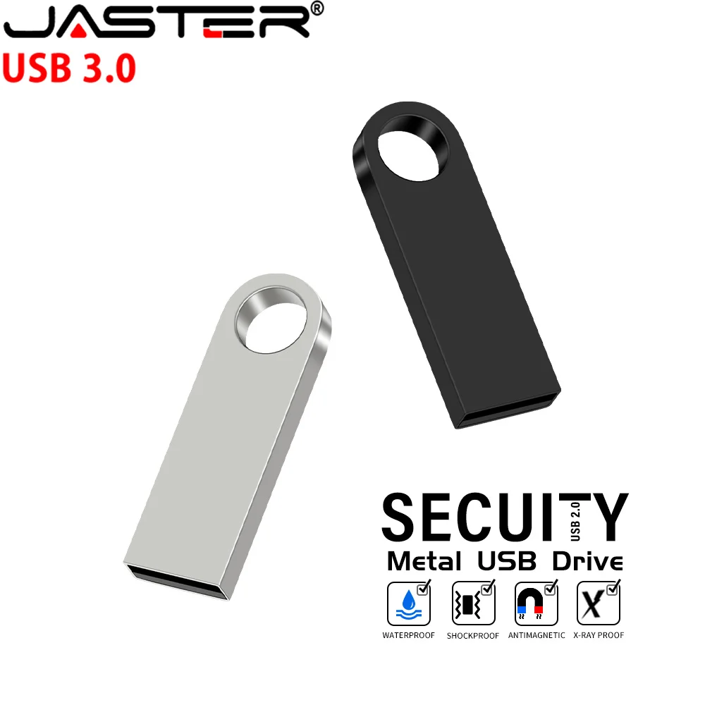 JASTER USB FLASH DRIVE Metal Colorful Keychain, USB 3.0 128GB 64GB 32GB 16GB 8GB 4GB - Image 2