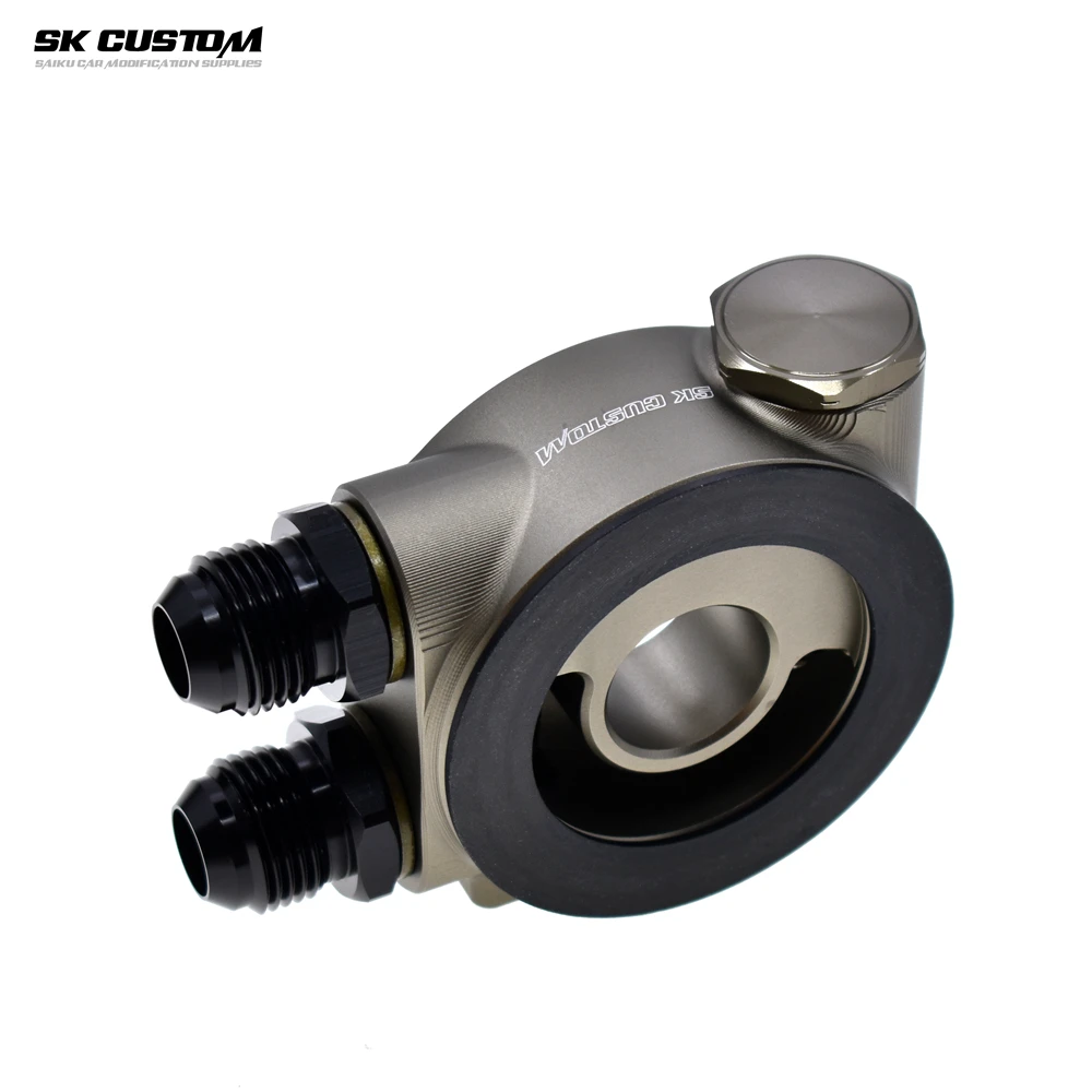 Car Modification Universal OIL COOLER FILTER SANDWICH PLATE THERMOSTAT ADAPTOR M20 X 1.5 3/4-16 UNF AN8/AN10 NPT1/8 Sensor Port oil cooler kit oil filter adapter