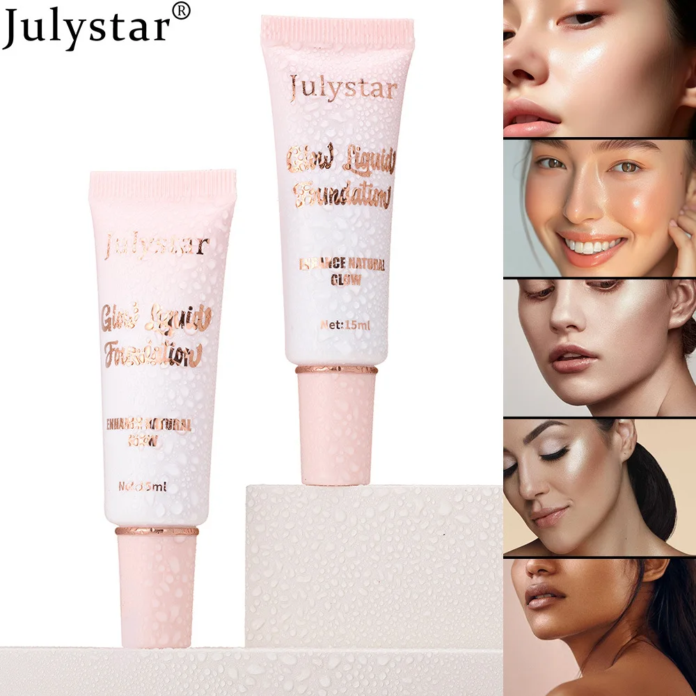 Julystar facial concealer high gloss pearlescent foundation natural lasting brightening moisturizing concealer 4