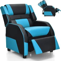 Kids Recliner, Gaming Recliner Chair with Footrest, Headrest & Lumbar Support, Ergonomic Leather Lounge Chair Toddler Furniture 1