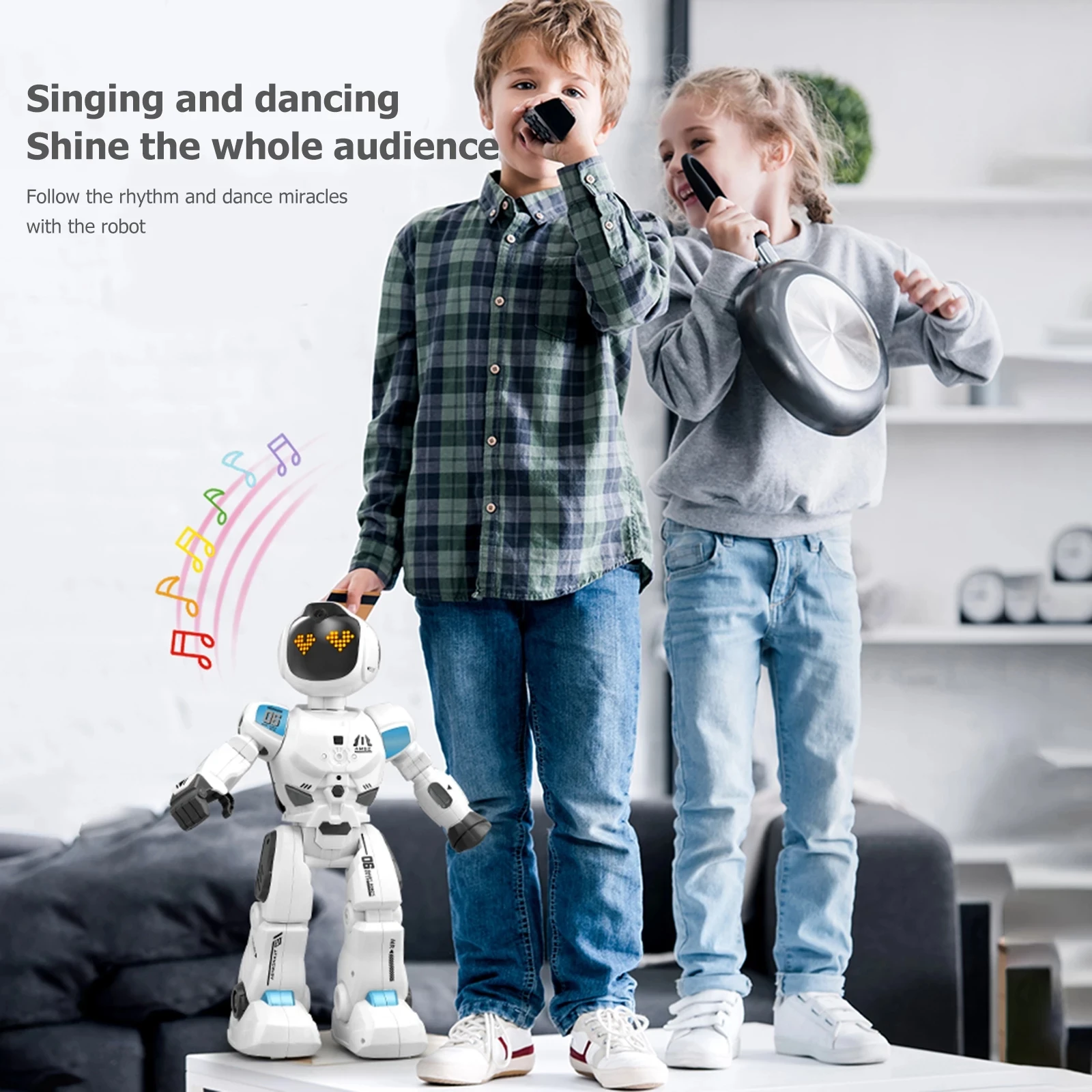 New RC Smart Robot  Touch Function Applause Interaction English Mathematics Sing Dance Robot Toys For kids 2