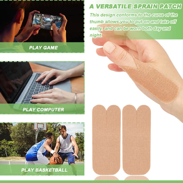 20pcs Hand And Wrist Thumb Joint Patches-Elastic Self-adhesive Sports Tape,For Thumb,Fingers And Toes Protection 6