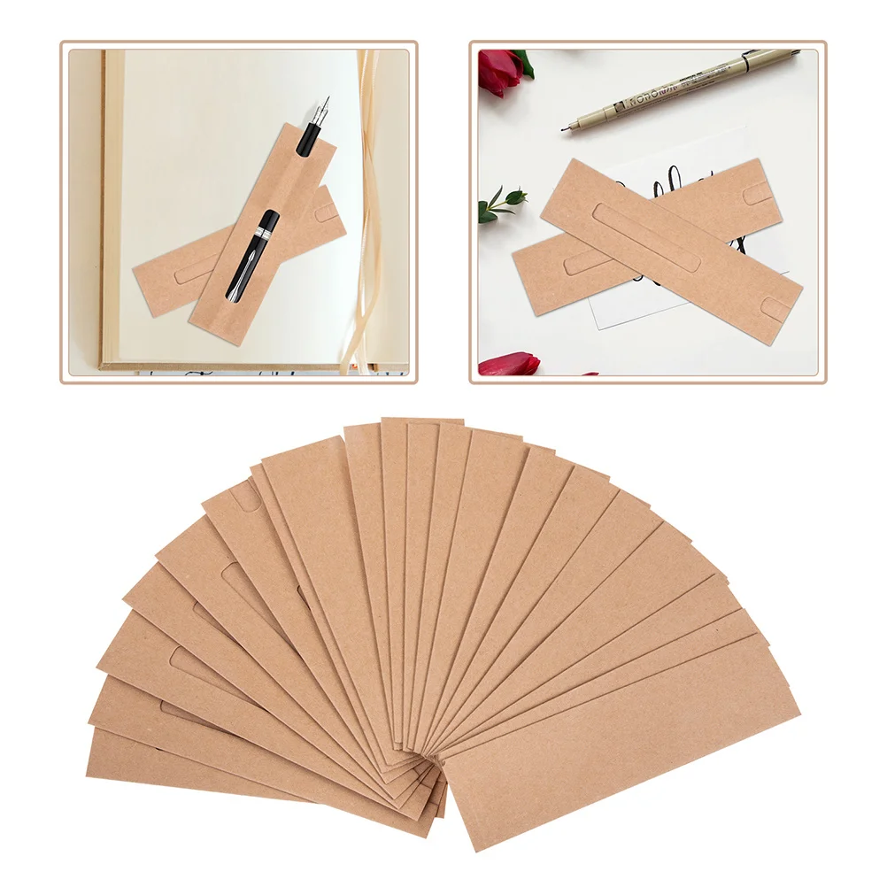 

50Pcs Gift Pen Packaging Bags Single Pen Storage Holders Office Business Souvenir