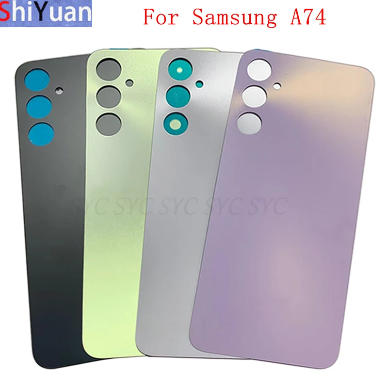 

Крышка батарейного отсека, задняя крышка корпуса для Samsung A74 A746, задняя крышка с логотипом, запасные части