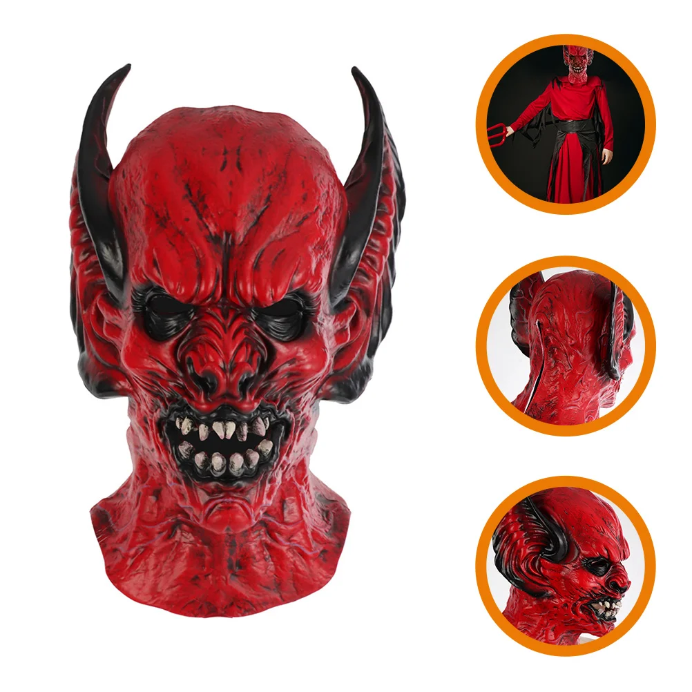 

Halloween Bat Hood Cosplay Costume Party Horror Props Mask Scary Creep Latex Emulsion Haunted House Adult