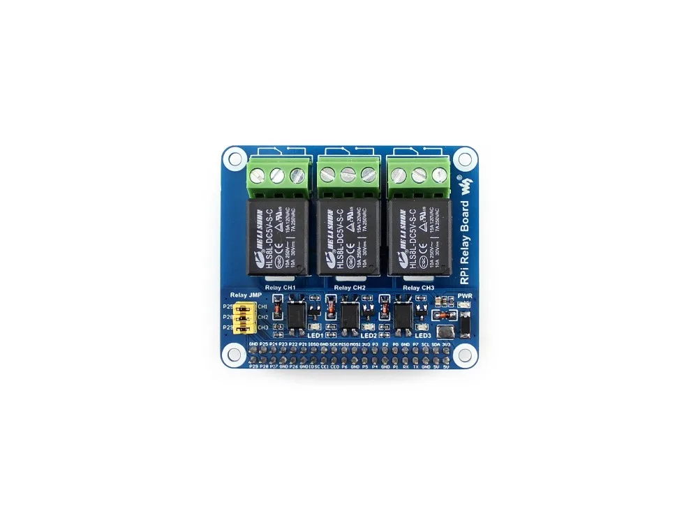 Relè/Scheda Di Espansione Waveshare Rpi Supporta Raspberry Pi A +/B +/2B/3B/3B + Carichi Fino A 5A 250V Ac O 5A 30V Dc