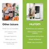 H200 Easy Clean Slow Juicer, Matte Black | Hands Free | Hopper Fits Whole Produce  Quiet Motor Scrub Free Cleaning 6