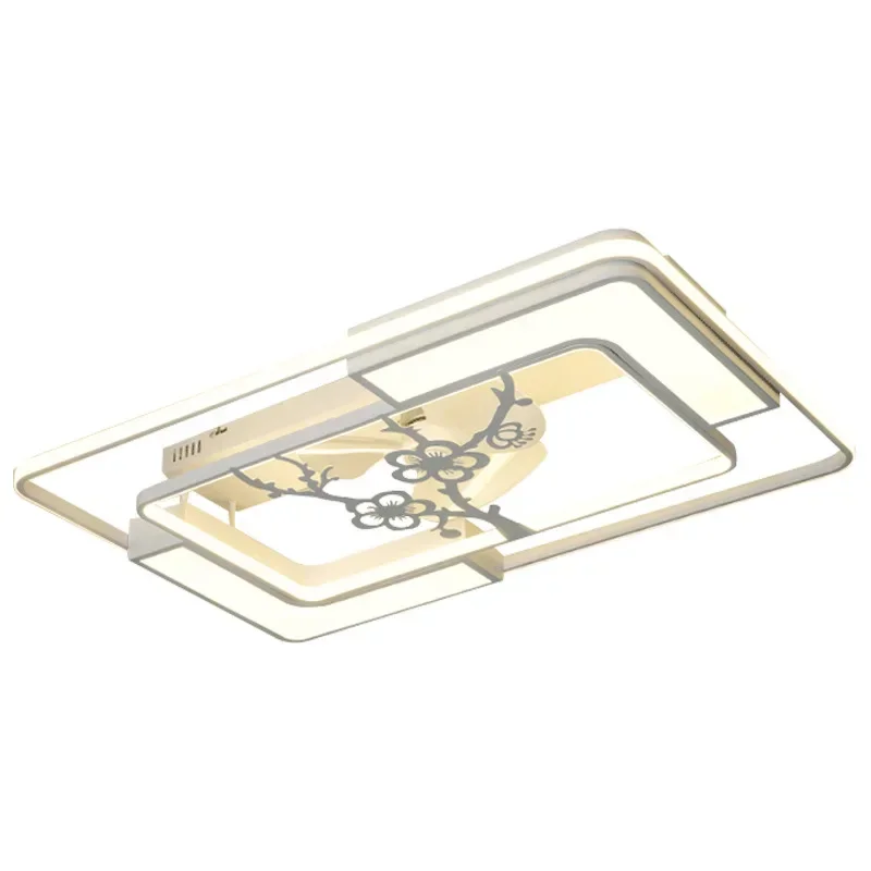 Nordic modern ceiling fan light invisible remote control ceiling light residential living room bedroom fan LED