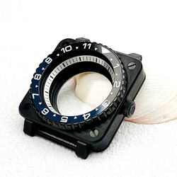 Customized Square Pilot Cockpit Watch Case with Transparent Back Cover for Sapphire Glass Case (011 Watch Case)