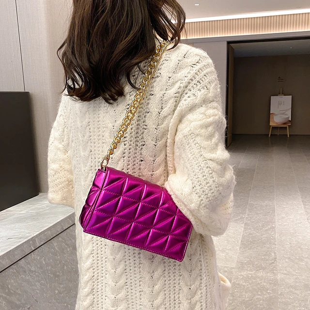 Women's Mini Solid Color Chain Shoulder Bag