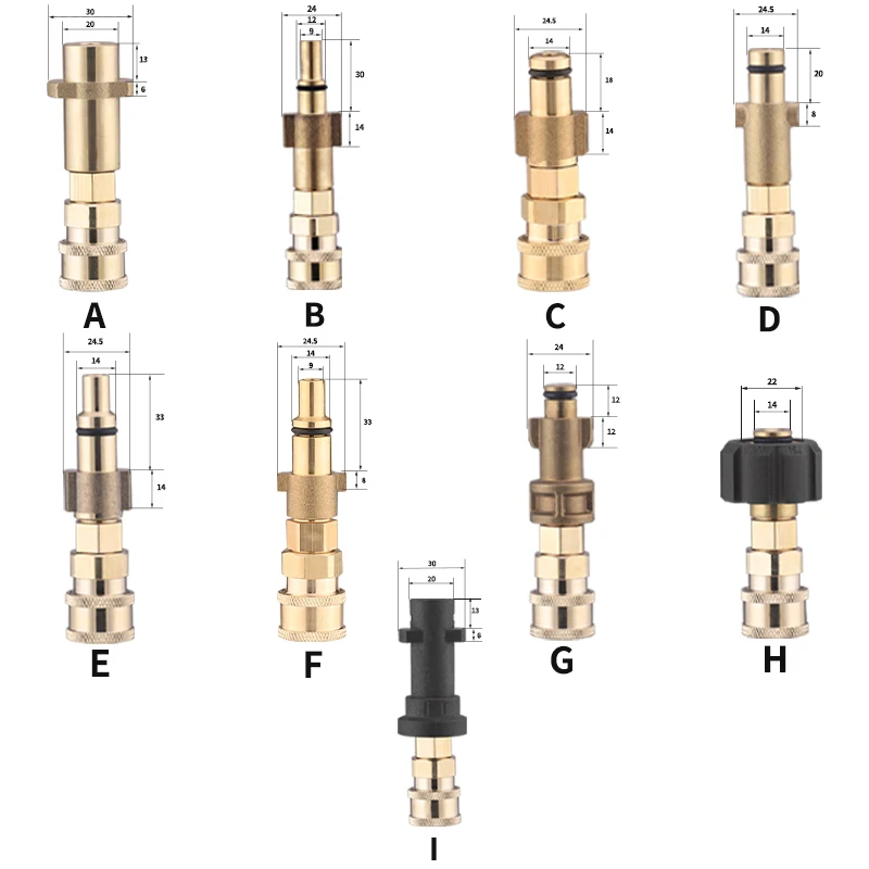 Adapter For High Pressure Washer Machine Quick Connector 1/4" to Spray Gun Wand Lance Adapter 1/4" Quick Plug For Karcher 5