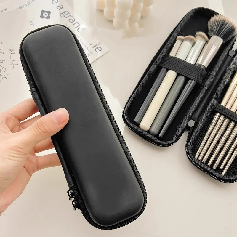 Portable Makeup Brush Holder for Women Girls Travel Cosmetic Brushes Pen Storage Bag Waterproof Zipper Long Makeup Tools Pouch makeup organizer cosmetic bag makeup bag