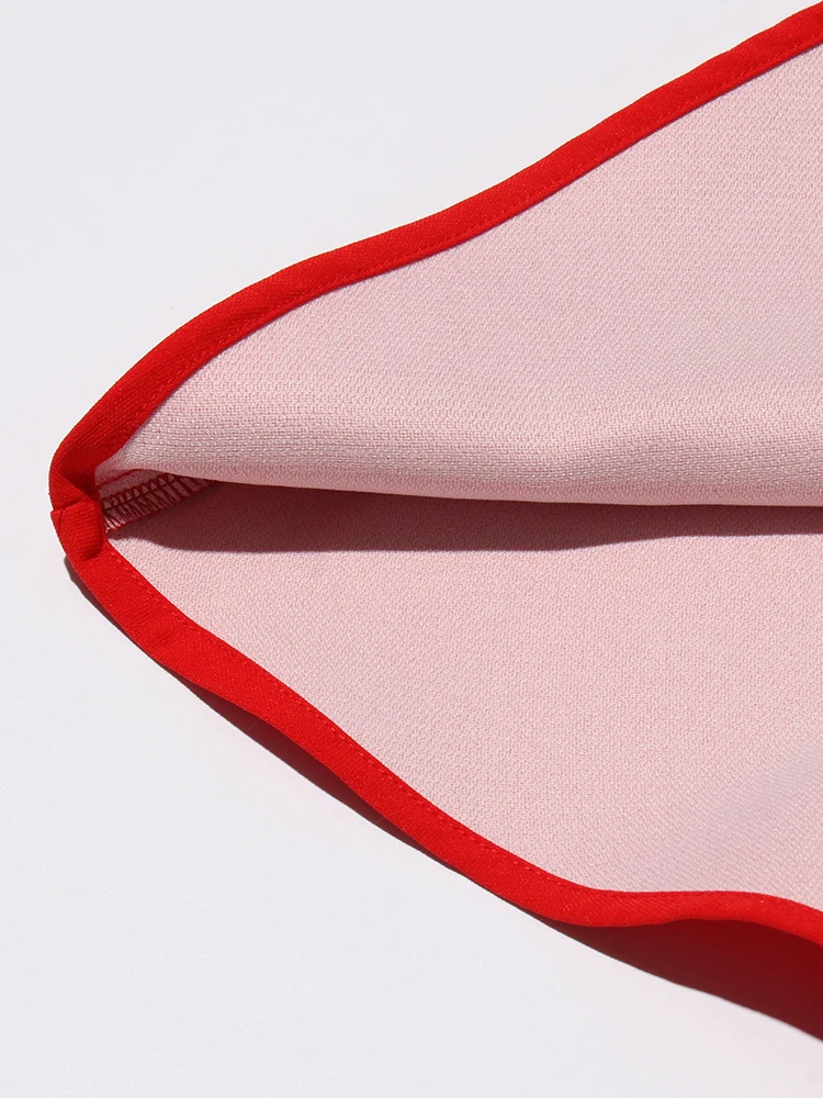 مزخرف نسائي مزين بخط فساتين ، رقبة مستديرة ، أكمام...