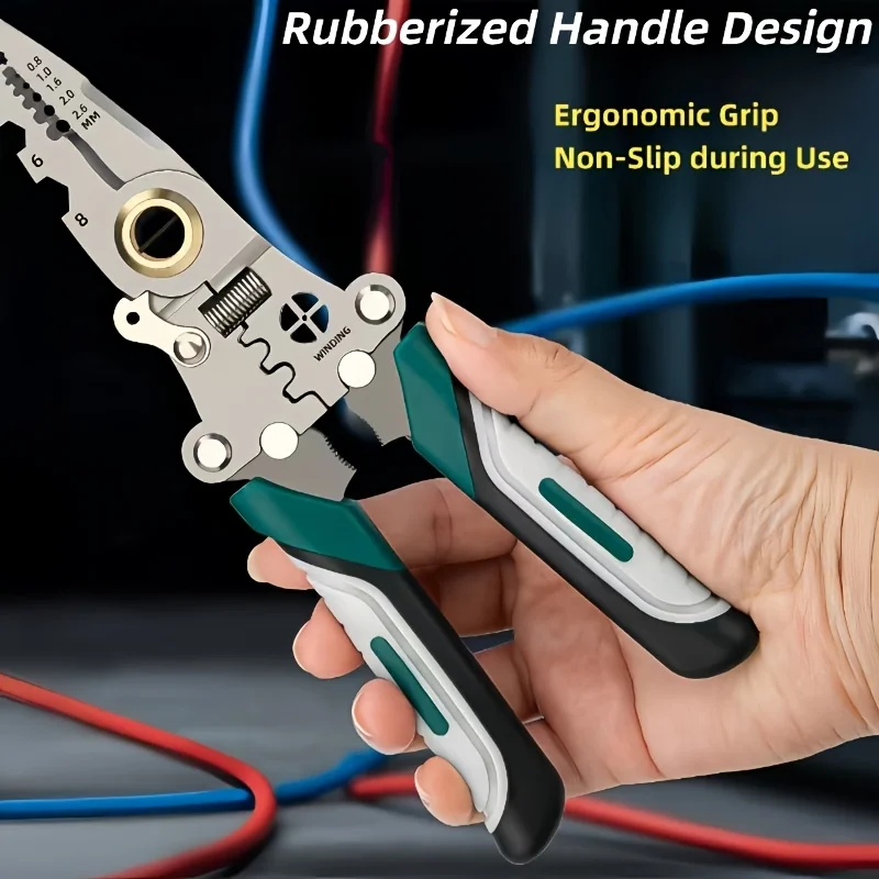 1pc Multi-Functional Folding Wire Cutter,Heavy-Duty Metal Construction with Ergonomic Handles,Compact Foldable Design