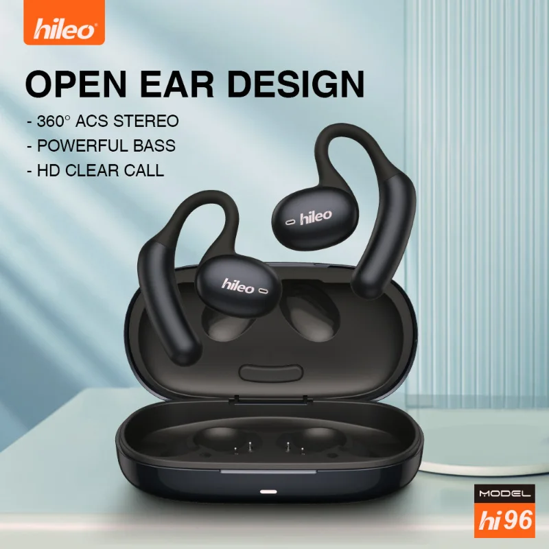 

Hileo hi96 ows auriculares Bluetooth inalámbricos de doble oreja abiertos sin entrar en el oído modo de juego un remolque 5.4 tr