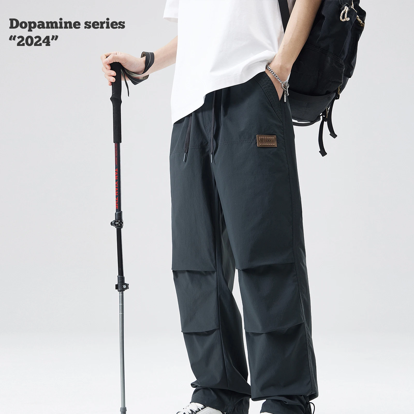 

Men's Pants Unisex Parachute Summer New Fashion Multi Pockets Cargo Trousers Brand Design High Quality Streetwears Trousers