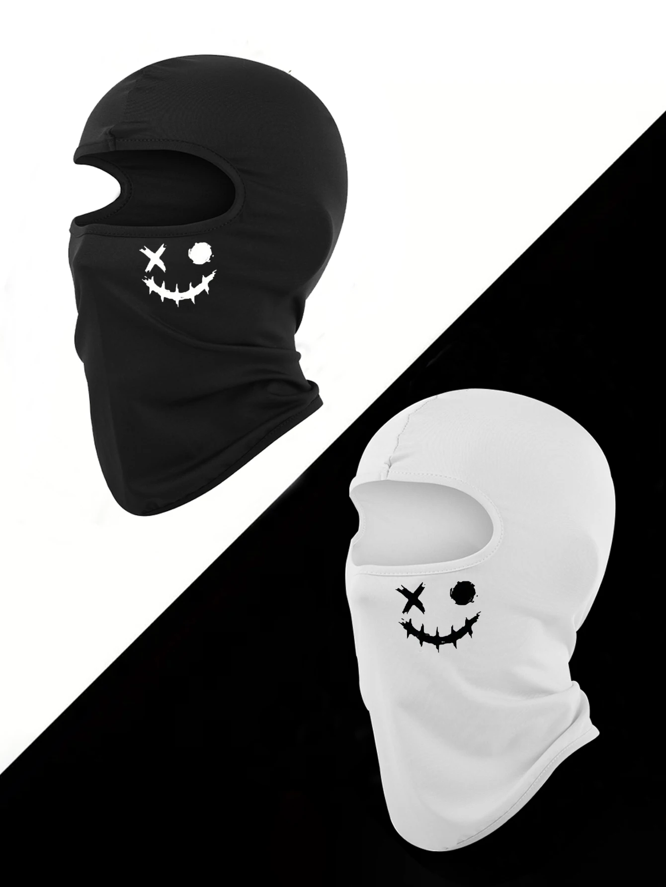 1pc children's cartoon printed hood outdoor sun protection sunshade mask dust-proof and breathable sports headscarf ski mask Children Sun Mask