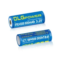 DLGPOWER 3.2V AA/14500 800mAh LiFePO4 Battery Rechargeable Battery 2000 Discharge Cycle Flashlight Wireless Mouse Keyboard Toy 2