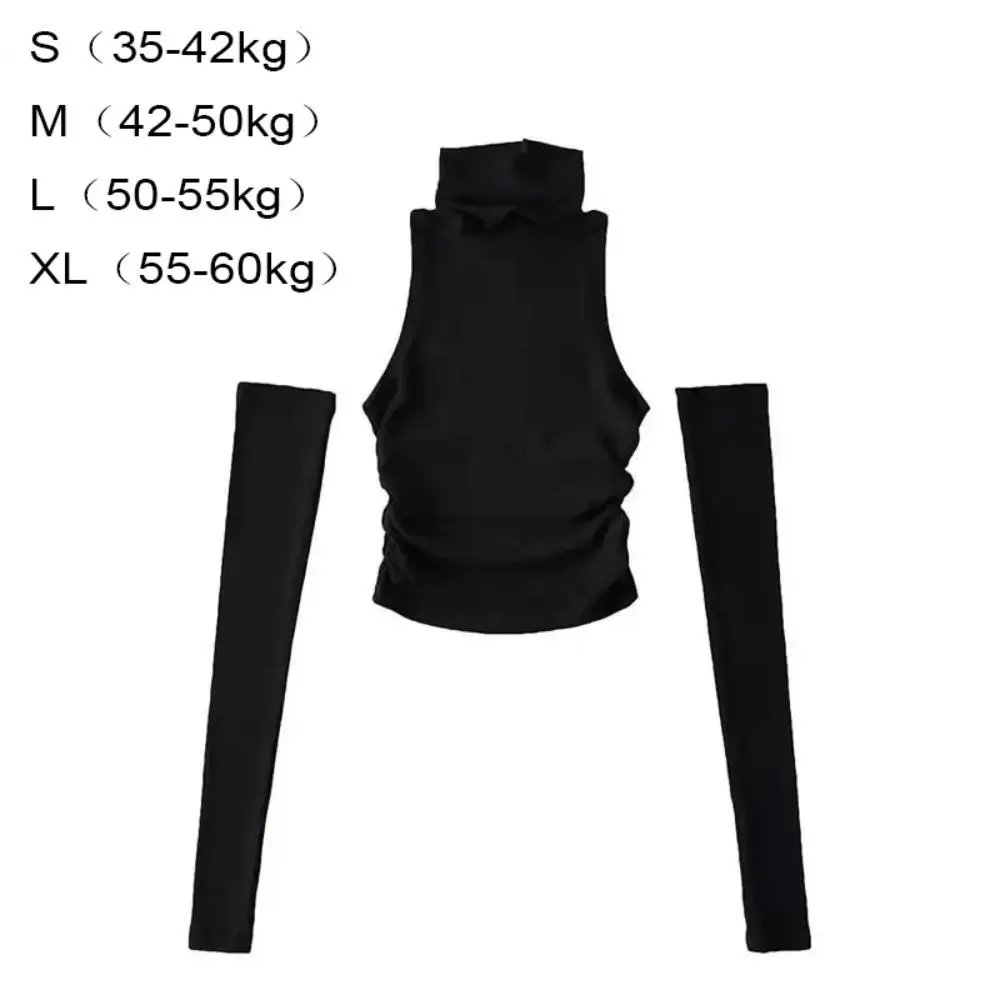Women Tank Tops Y2K Turtleneck Suspender Fashion Summer Beach Solid Tank Top Undershirt