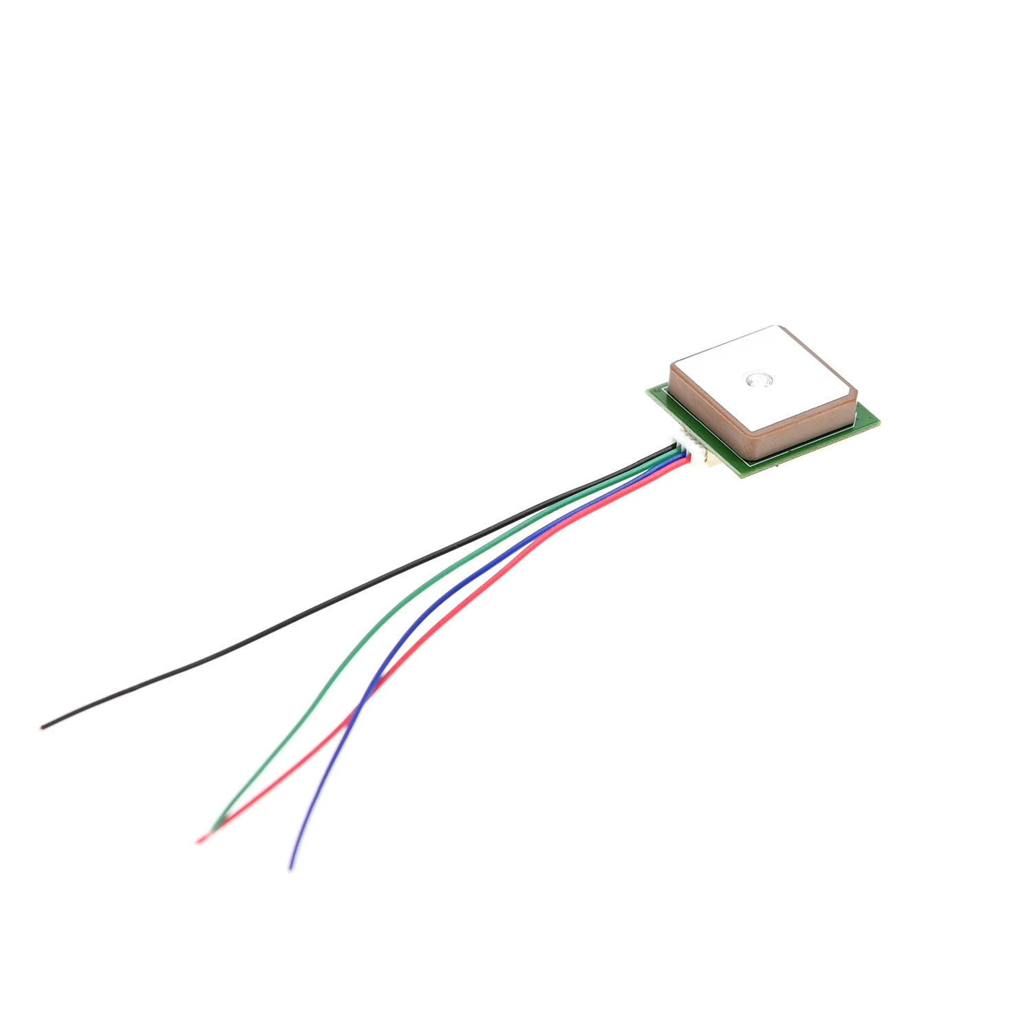 Gros plan sur le Module GPS M10Q GNSS L1 u-blox avec Flash et 25Hz, antenne céramique visible.