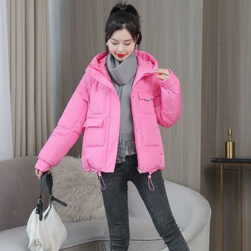 Piumino Leggero Donna Con Cappuccio – Giacca Invernale Puffer Jacket Taglie Forti (Rosa, M) - 3