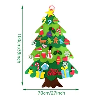 DIY Felt Christmas Tree Christmas Decoration for Home Navidad 2022 New Year Christmas Ornaments Santa Claus Xmas Kids Gifts 3