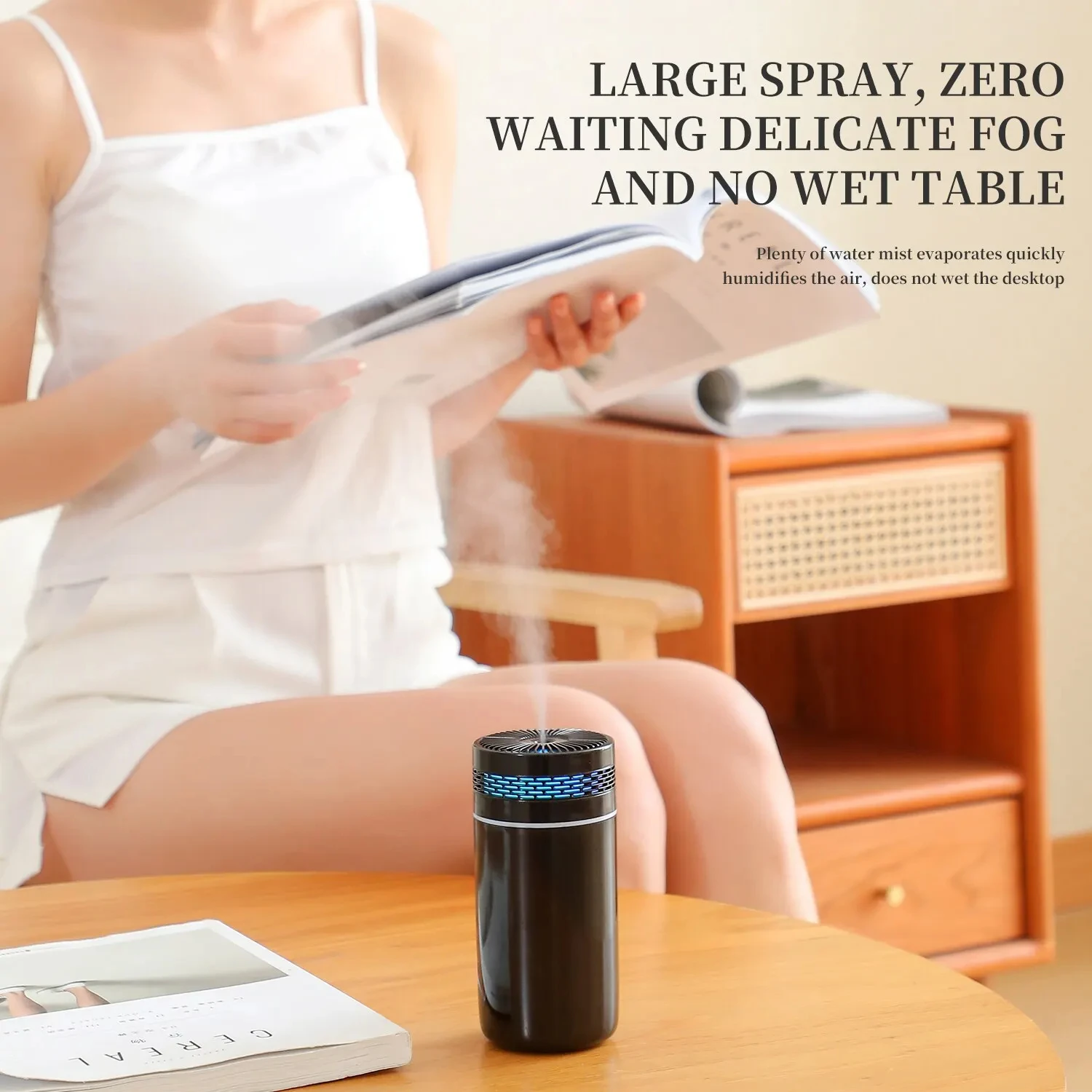 Difffor Car Humidifier with LED Light and Essential Oil USB Portable