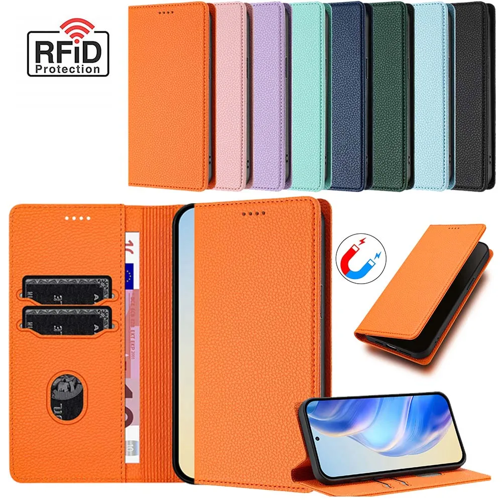 Magnetic Wallet Slots Phone Case with Back Cover