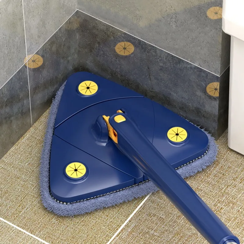 Telescopic Triangle Mop 360&deg; Rotatable Spin Cleaning Mop Adjustable Squeeze Wet and Dry Use Water Absorption Home Floor Tools telescopic mop