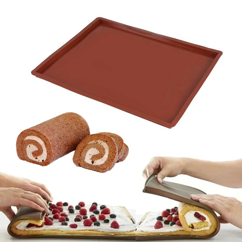 

Silicone Baking Mat Cake Roll Pad Molds Macaron Swiss Roll Oven Mat Non-stick Baking Pastry Tools Kitchen Gadgets Accessories