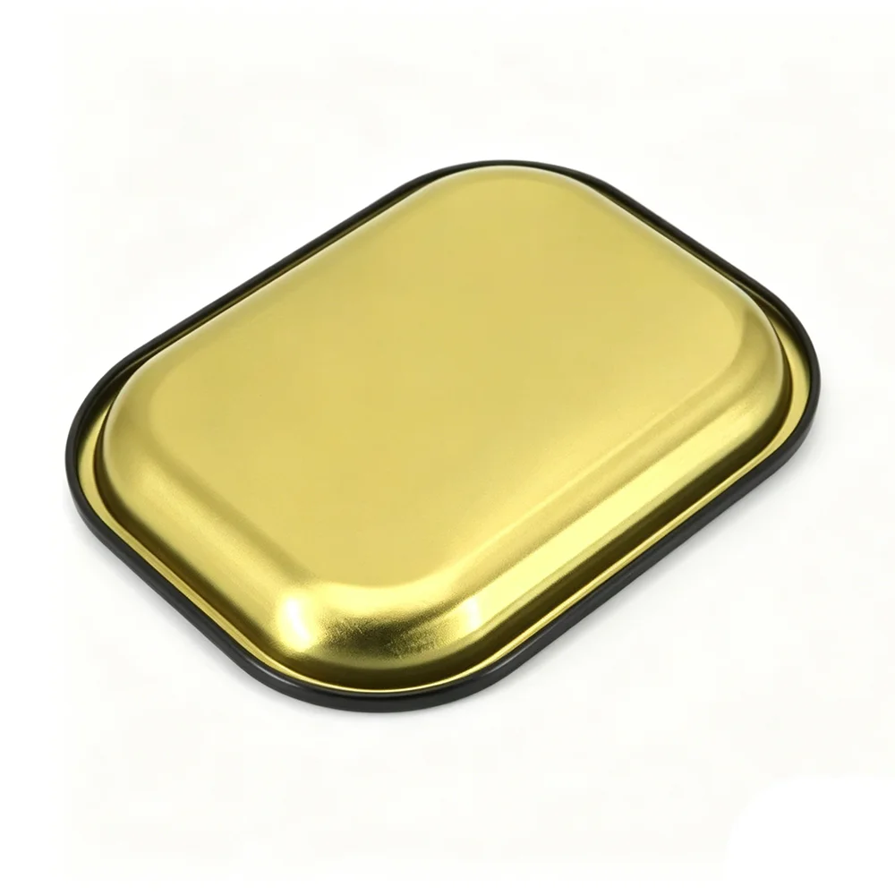 Matte Black Metal Rolling Tray 18x14cm Tin Plated Container Cigar Cmoking Accessories Storage Tray 6