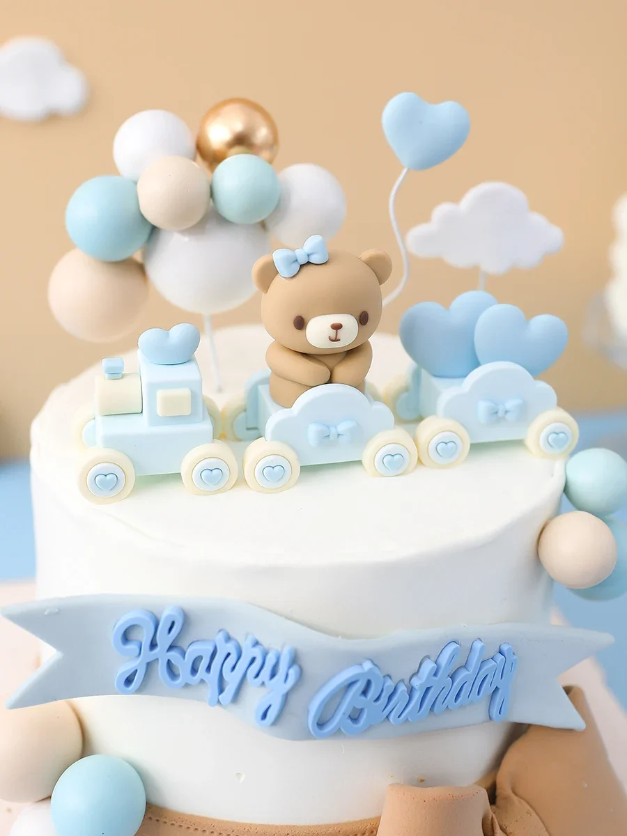Rabbit Happy Birthday Cake Topper, Bunny With Carrot Cake Sign - Baby Shower Party - View #9