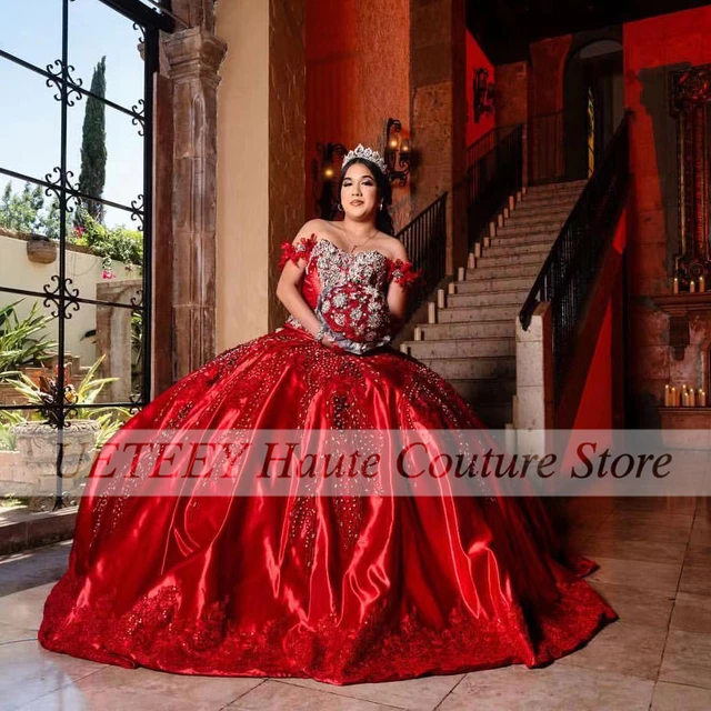 Vestido De fiesta De quinceañera con cuentas para mujer, traje De baile De  graduación con lentejuelas, 15 años, 2023 - AliExpress