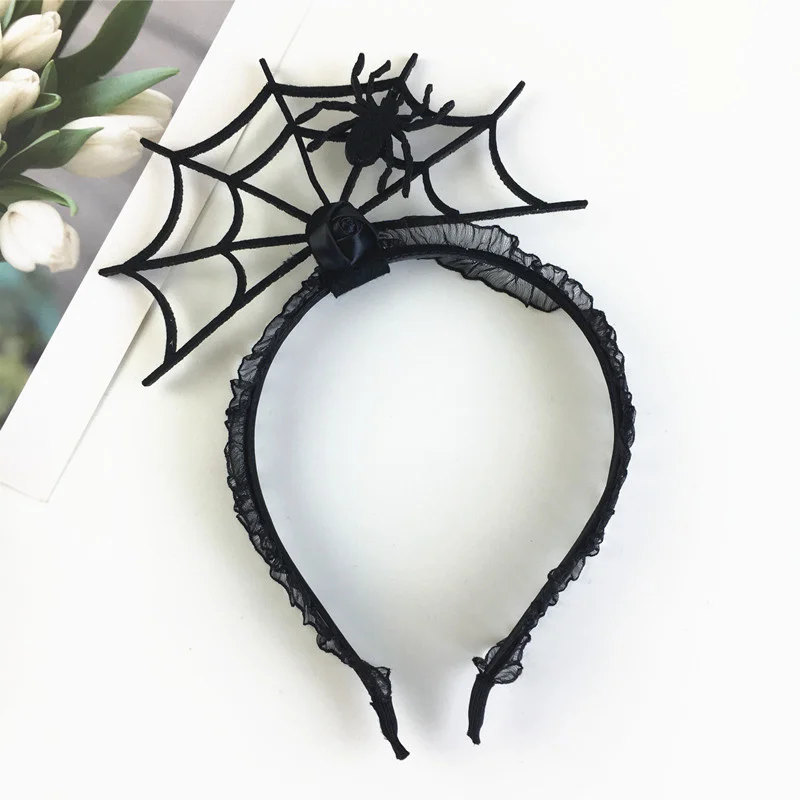 Halloween Party Supplies Creative Hair Accessories Demand Halloween Themed Hair Accessories Eye-catching Headband Spider Web