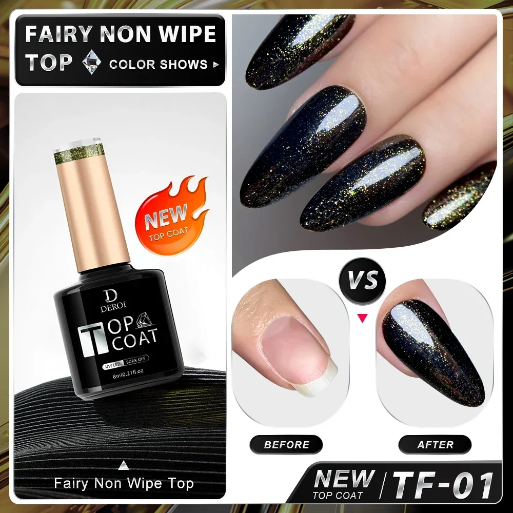 8ml Top Coat UV Gel Glitter Ultra Brillant Diamond Matte Topcoat Soak Off Vernish Semi Permanent Manicure Sparkling Nail Polish 2