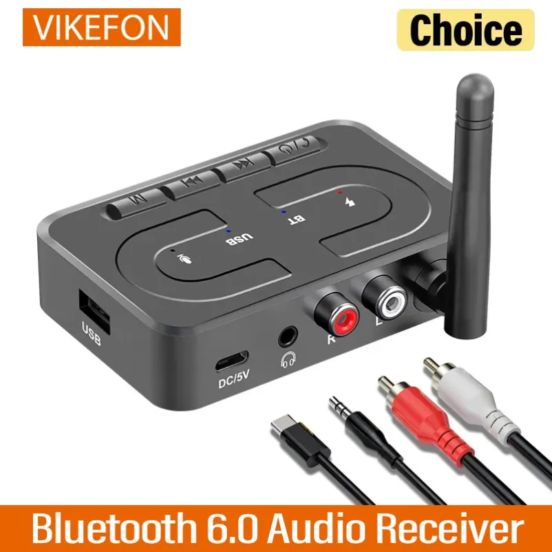 Bluetooth Audio Receiver Upgraded Bluetooth 6.0 For Car
