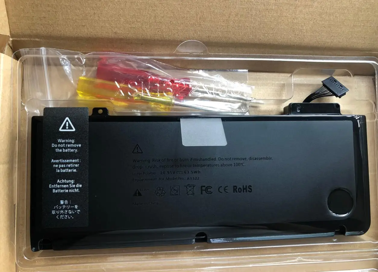 Genuine A1322 A1278 Bateria para Apple Macbook Pro 13 Polegadas A1278 2009 2010 2011 63.5wh - Imagem 5
