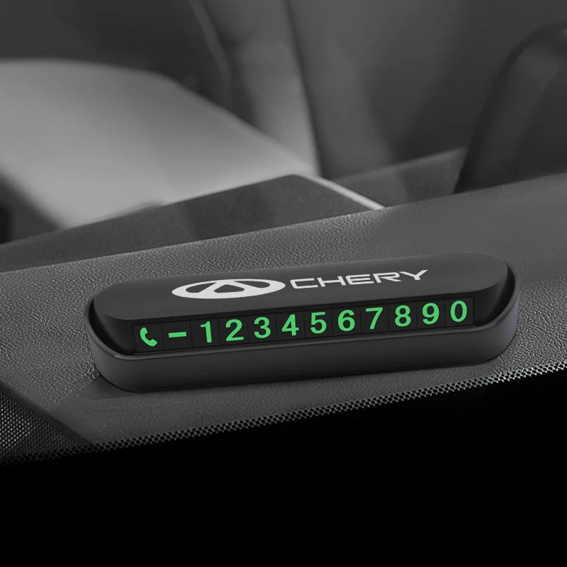 1 Pz Luminoso Auto Parcheggio Temporaneo Carta Numero Di Telefono Accessori Per Chery Omoda Tiggo Fulwin Arrizo Qq 5X X1 T11 Gx Eq7